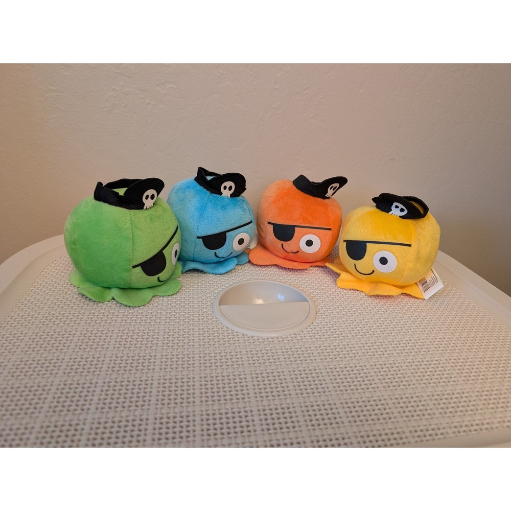 Set of 4‎ Pirate Octopus Mini Plush 5" Stuffed Animal Toy Eye Patch Cute